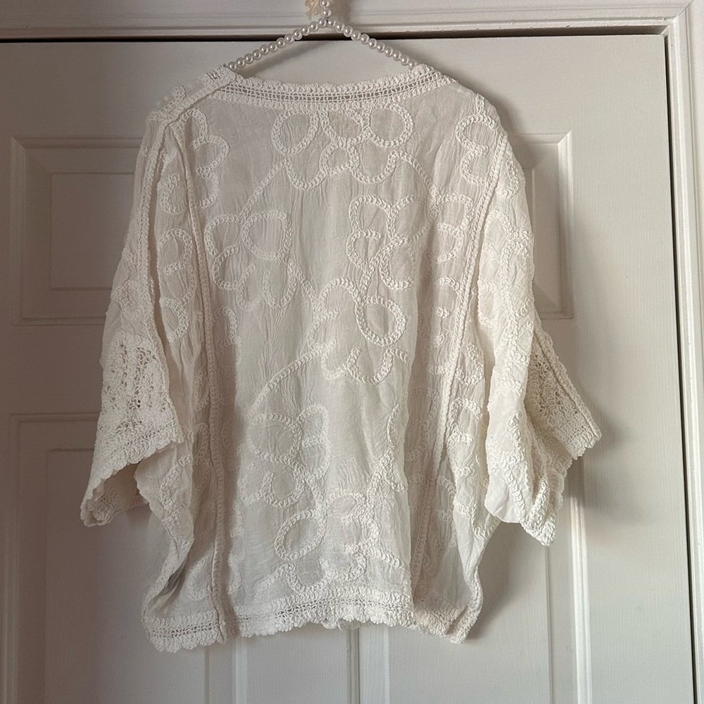 Pol White Embroidered Cotton Top - Picture 8 of 10